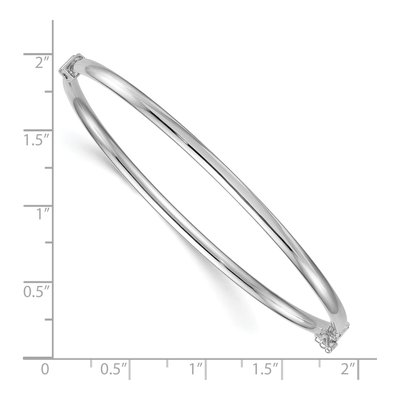 Sterling Silver Hinged Bangle Bracelet – view 4