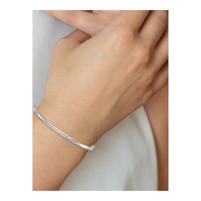 Sterling Silver Hinged Bangle Bracelet – view 5