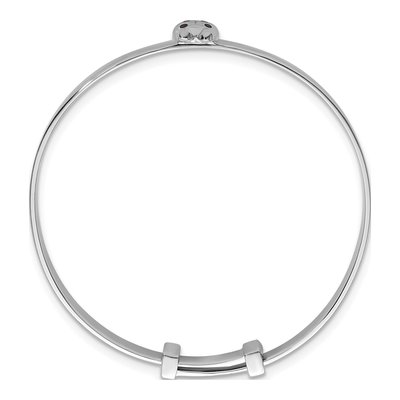 Sterling Silver CZ Girl's Bug Bangle Bracelet – view 3