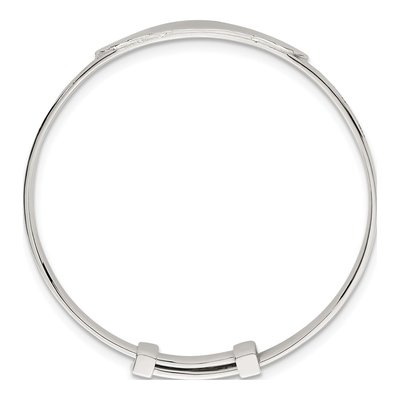 Sterling Silver Baby ID Bangle Bracelet – view 3