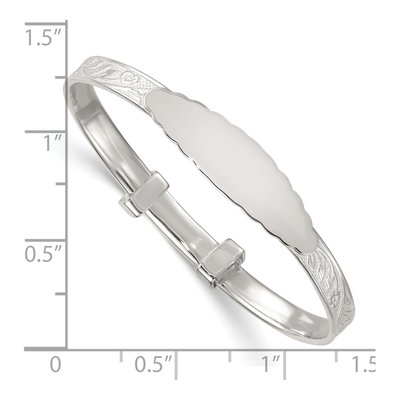 Sterling Silver Baby ID Bangle Bracelet – view 4