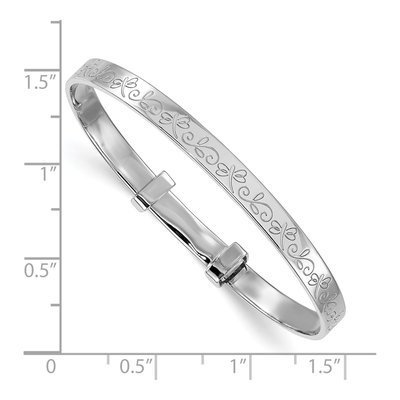 Sterling Silver Girls' Dragonfly Expandable Bangle Bracelet – view 4