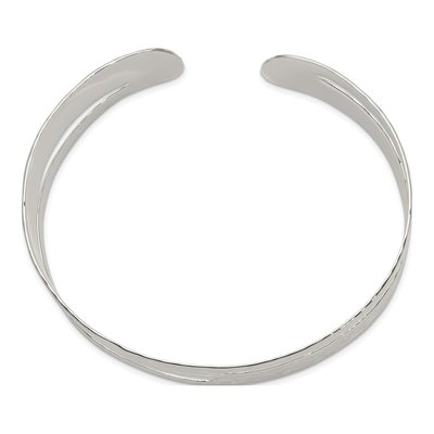 Sterling Silver Hammered Cuff Bracelet – view 3