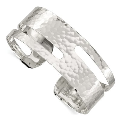 Sterling Silver Hammered Cuff Bracelet