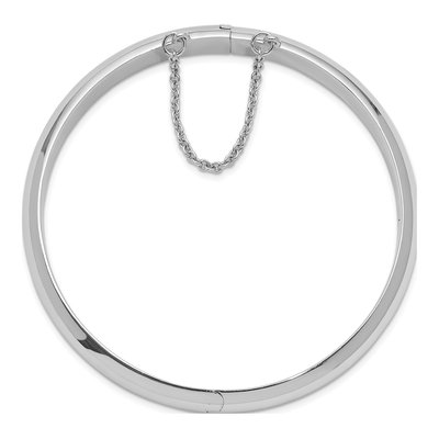Sterling Silver Fancy Hinged Bangle Bracelet – view 3