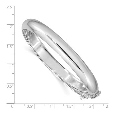 Sterling Silver Fancy Hinged Bangle Bracelet – view 4