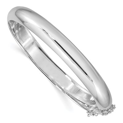 Sterling Silver Fancy Hinged Bangle Bracelet