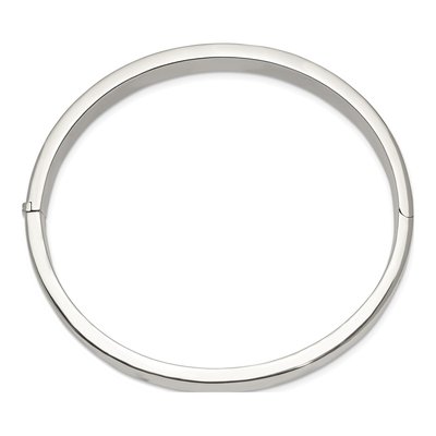 Sterling Silver Hinged Bangle Bracelet – view 2