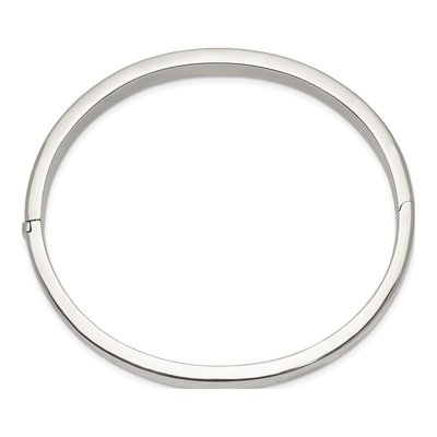 Sterling Silver Hinged Bangle Bracelet – view 3