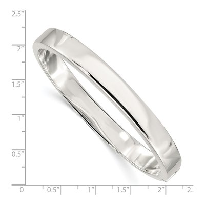 Sterling Silver Hinged Bangle Bracelet – view 4