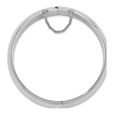 Sterling Silver Hinged Bangle Bracelet – view 3