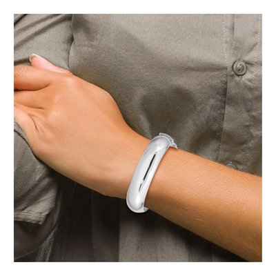 Sterling Silver Hinged Bangle Bracelet – view 5