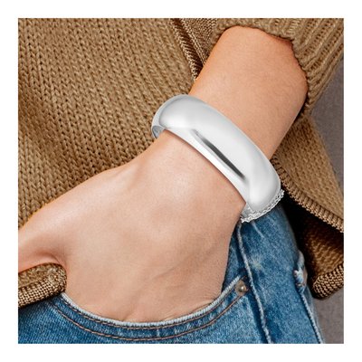 Sterling Silver Hinged Bangle Bracelet – view 5