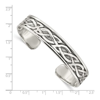 Sterling Silver Celtic Cuff Bracelet – view 4