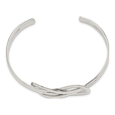 Sterling Silver Knot Cuff Bracelet – view 3
