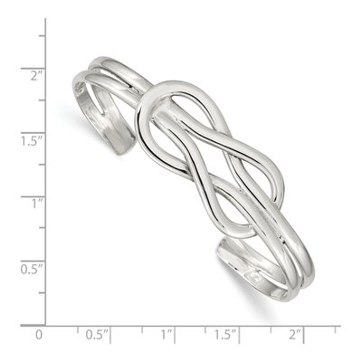 Sterling Silver Knot Cuff Bracelet – view 4