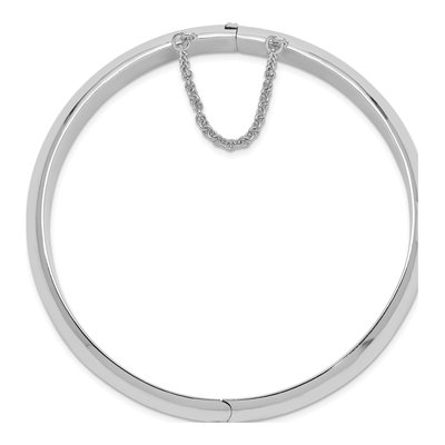 Sterling Silver Hinged Bangle Bracelet – view 3