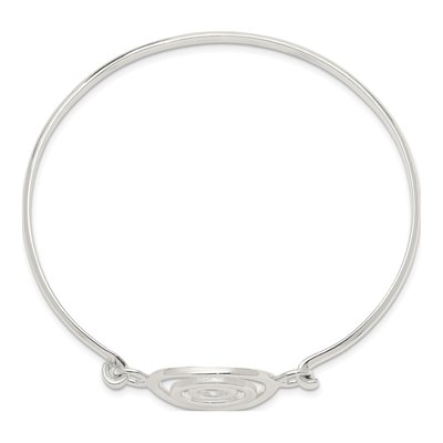 Sterling Silver Multi-Circle Bangle Bracelet – view 3