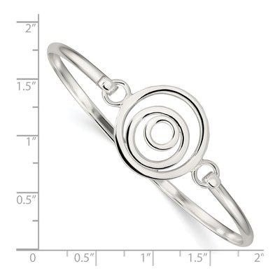 Sterling Silver Multi-Circle Bangle Bracelet – view 4
