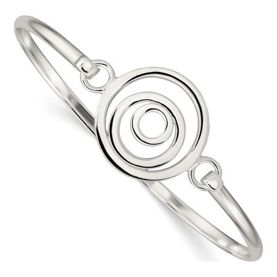 Sterling Silver Multi-Circle Bangle Bracelet
