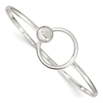 Sterling Silver Circle Bangle Bracelet