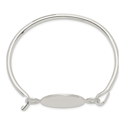 Sterling Silver Plate Bangle Bracelet – view 3