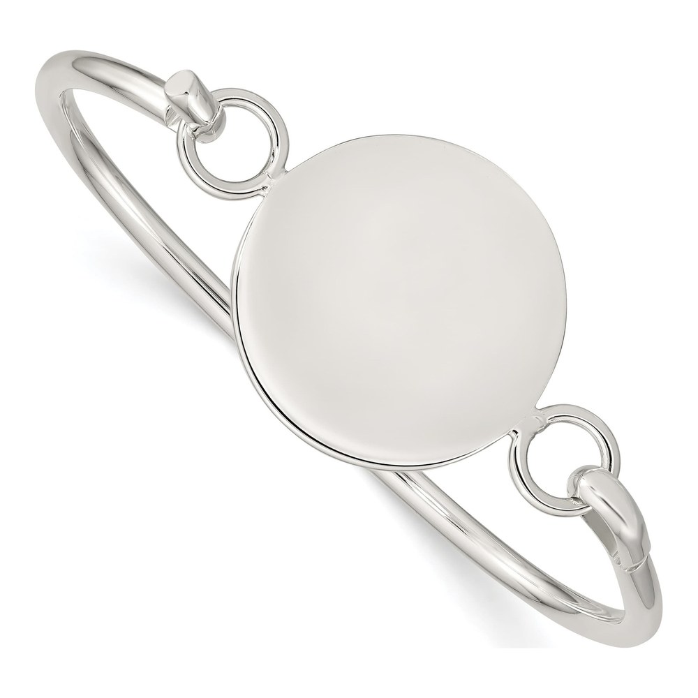 Sterling Silver Bangle ID Plate Bracelet