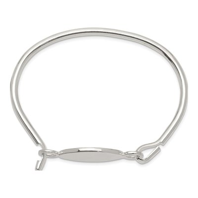 Sterling Silver Plate Bangle Bracelet – view 2