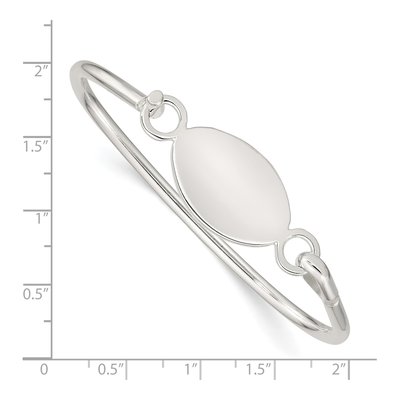 Sterling Silver Plate Bangle Bracelet – view 3