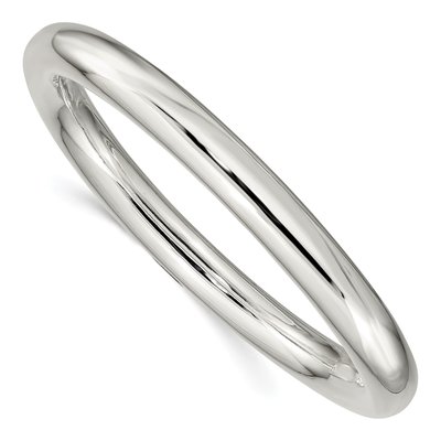 Sterling Silver Slip-On Tube Bangle Bracelet
