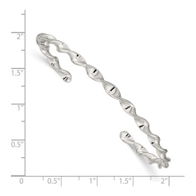 Sterling Silver Twist Cuff Bracelet – view 4