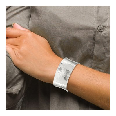 Sterling Silver Hammered Cuff Bracelet – view 5