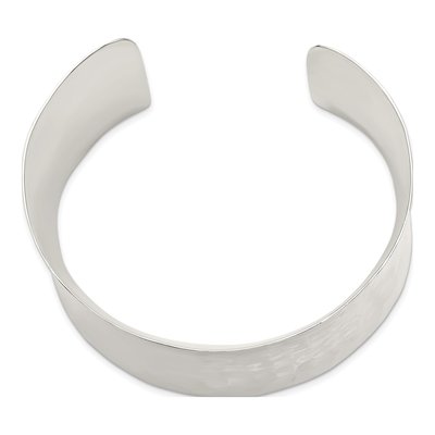 Sterling Silver Hammered Cuff Bracelet – view 2