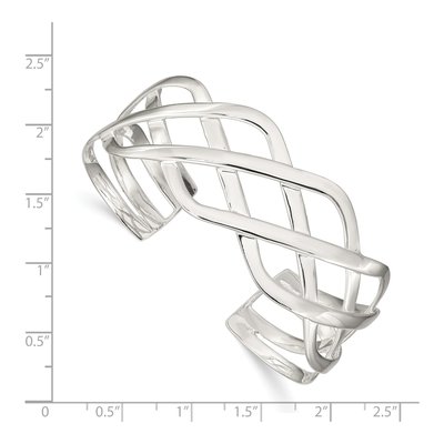 Sterling Silver Woven Cuff Bracelet – view 4