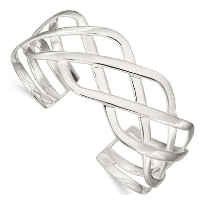 Sterling Silver Woven Cuff Bracelet