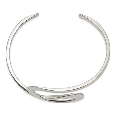 Sterling Silver Abstract Cuff Bracelet – view 2