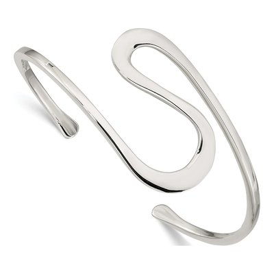 Sterling Silver Abstract Cuff Bracelet