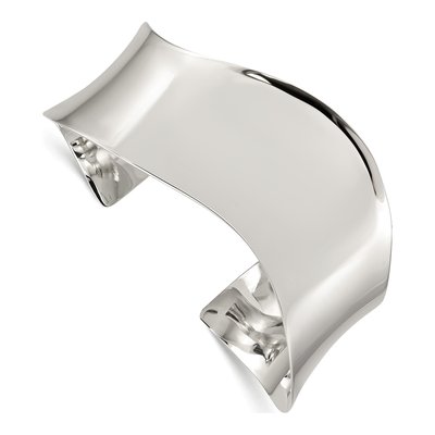 Sterling Silver Wave Cuff Bracelet