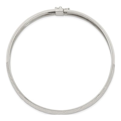 Sterling Silver Diamond-Cut Flexible Bangle Bracelet – view 3