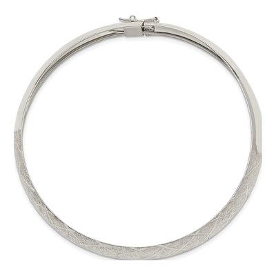 Sterling Silver Diamond-Cut Flexible Bangle Bracelet – view 3