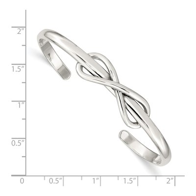 Sterling Silver Infinity Cuff Bracelet – view 4