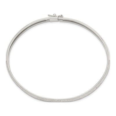 Sterling Silver Diamond-Cut Flexible Bangle Bracelet – view 3
