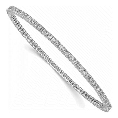 Sterling Silver CZ Bangle Bracelet