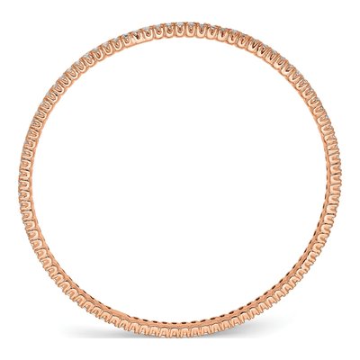 Rose Gold-Plated Sterling Silver CZ Bangle Bracelet – view 2