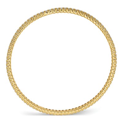 Gold-Plated Sterling Silver CZ Bangle Bracelet – view 2