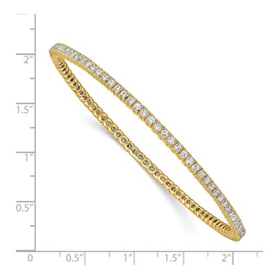 Gold-Plated Sterling Silver CZ Bangle Bracelet – view 3