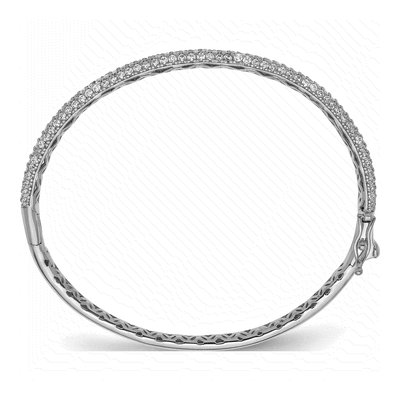 Sterling Silver CZ Pave Bangle Bracelet – view 2