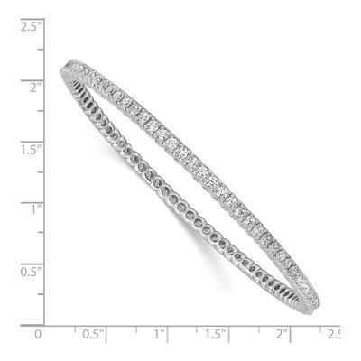 Sterling Silver CZ Bangle Bracelet – view 2
