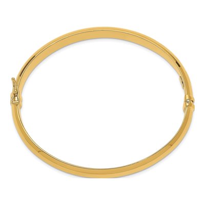 Gold-Plated Sterling Silver Hinged Bangle Bracelet – view 3