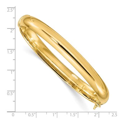 Gold-Plated Sterling Silver Hinged Bangle Bracelet – view 4